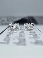 Украшение GIA  Серьги 1,00/1,00 ct. E/Si1 (3 excellent) Round Diamonds   