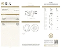 Украшение GIA  Кольцо с бриллиантом 1,01 ct. I/VS1   