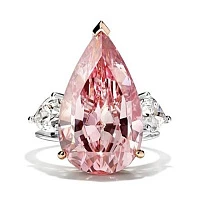 Украшение GIA  Кольцо С Бриллиантом 4,04 Ct. Fancy Vivid Pink (Treated)/Vs1   