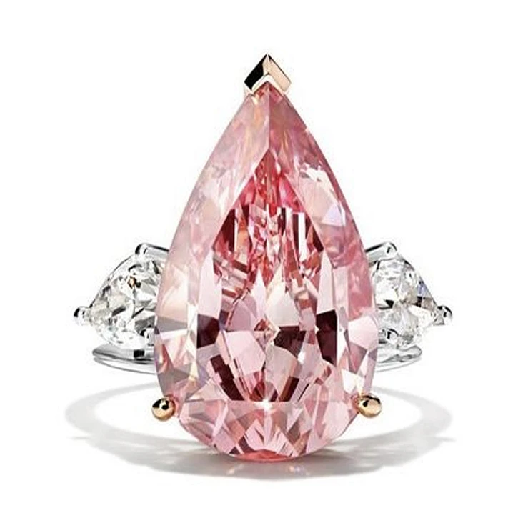 Украшение GIA  Кольцо С Бриллиантом 4,04 Ct. Fancy Vivid Pink (Treated)/Vs1   