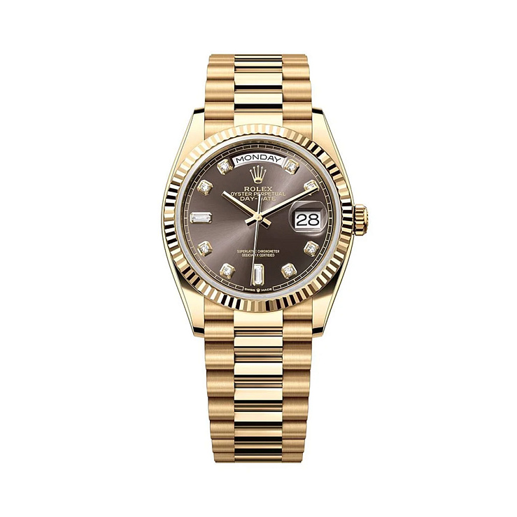 Часы Rolex  Day-Date 36 Mm Yellow Gold Dark Grey Dial  128238-0022