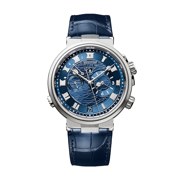 Часы Breguet  Marine Alarme Musicale White Gold Blue Dial 2021  5547BB/Y2/9ZU