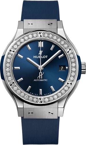 Заказать Hublot  Classic Fusion Titanium Blue Diamonds  565.NX.7071.RX.1204