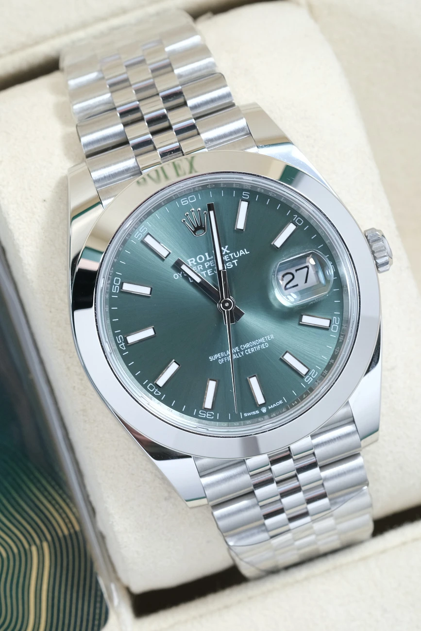 Часы Rolex  Oyster Perpetual Datejust 41 Mm Mint Green  126300