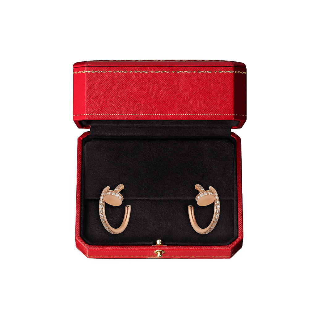 Украшение Cartier  Juste Un Clou Hoop Earrings, Small Model, Paved B8301429  B8301429 