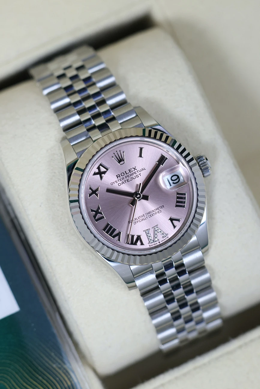 Часы Rolex  Datejust 31mm Pink Dial Diamond V  m278274-0024