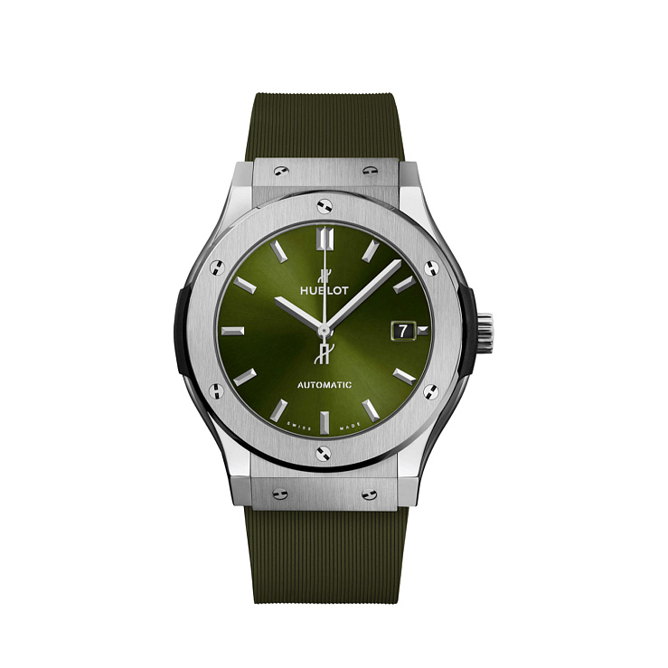 Часы Hublot  Classic Fusion Green Titanium 45 Mm  511.NX.8970.RX