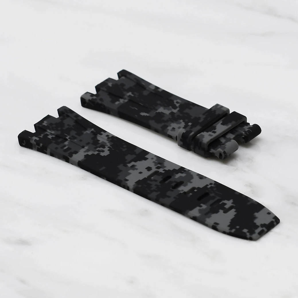Часовой ремешок Audemars Piguet  Ремешок Для Часов Graphite Digi Camo Ap Royal Oak Offshore 44Mm Strap  