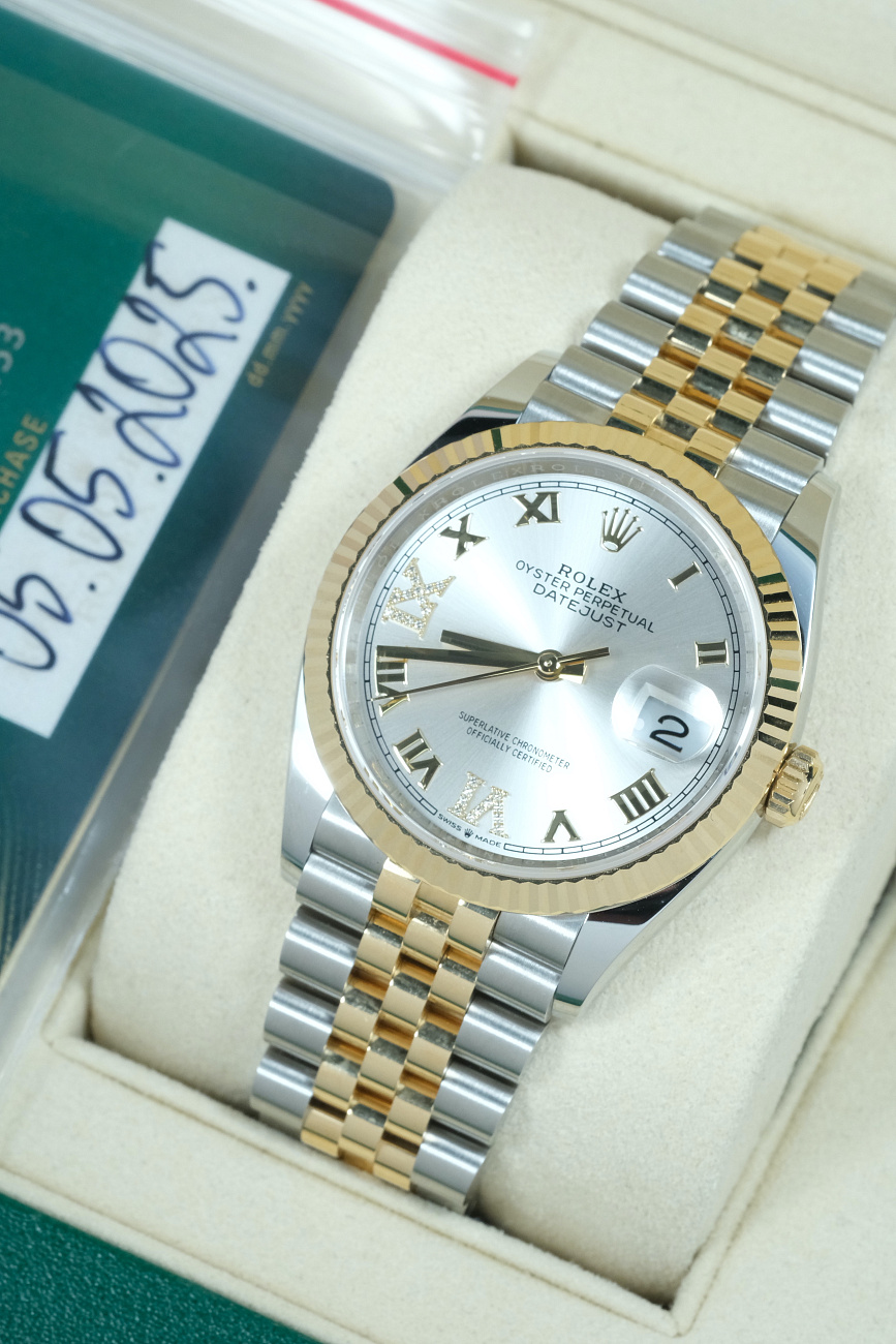 Часы Rolex  Datejust 36Mm Steel & Yellow Gold  126233