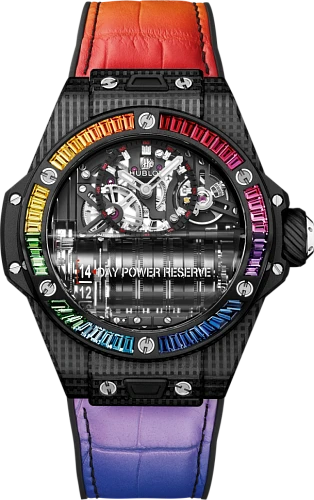 Заказать Hublot  Big Bang Mp-11 Power Reserve 14 Days 3D Carbon Rainbow  911.QD.0123.LR.4099