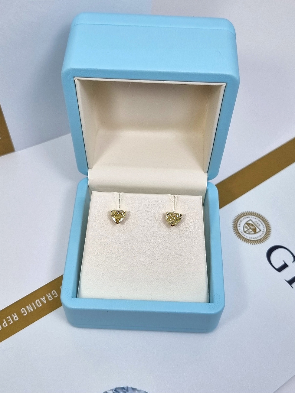 Украшение NO NAME  Серьги С Бриллиантами 1,01/1,01 Ct. Y To Z/Vvs1   