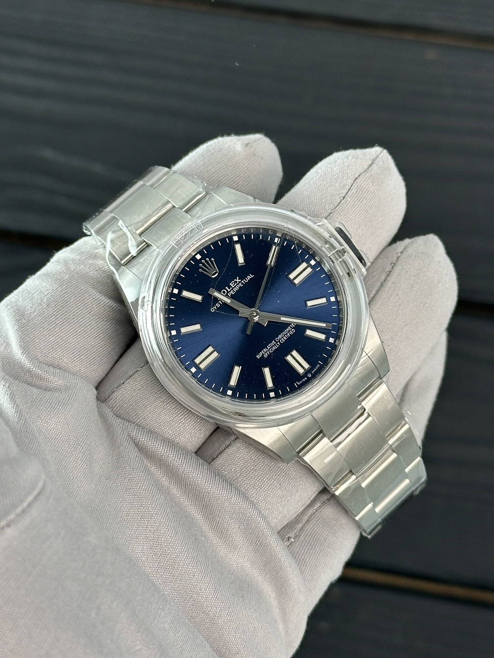 Часы Rolex  Oyster Perpetual 41Mm Blue Dial  124300-0003