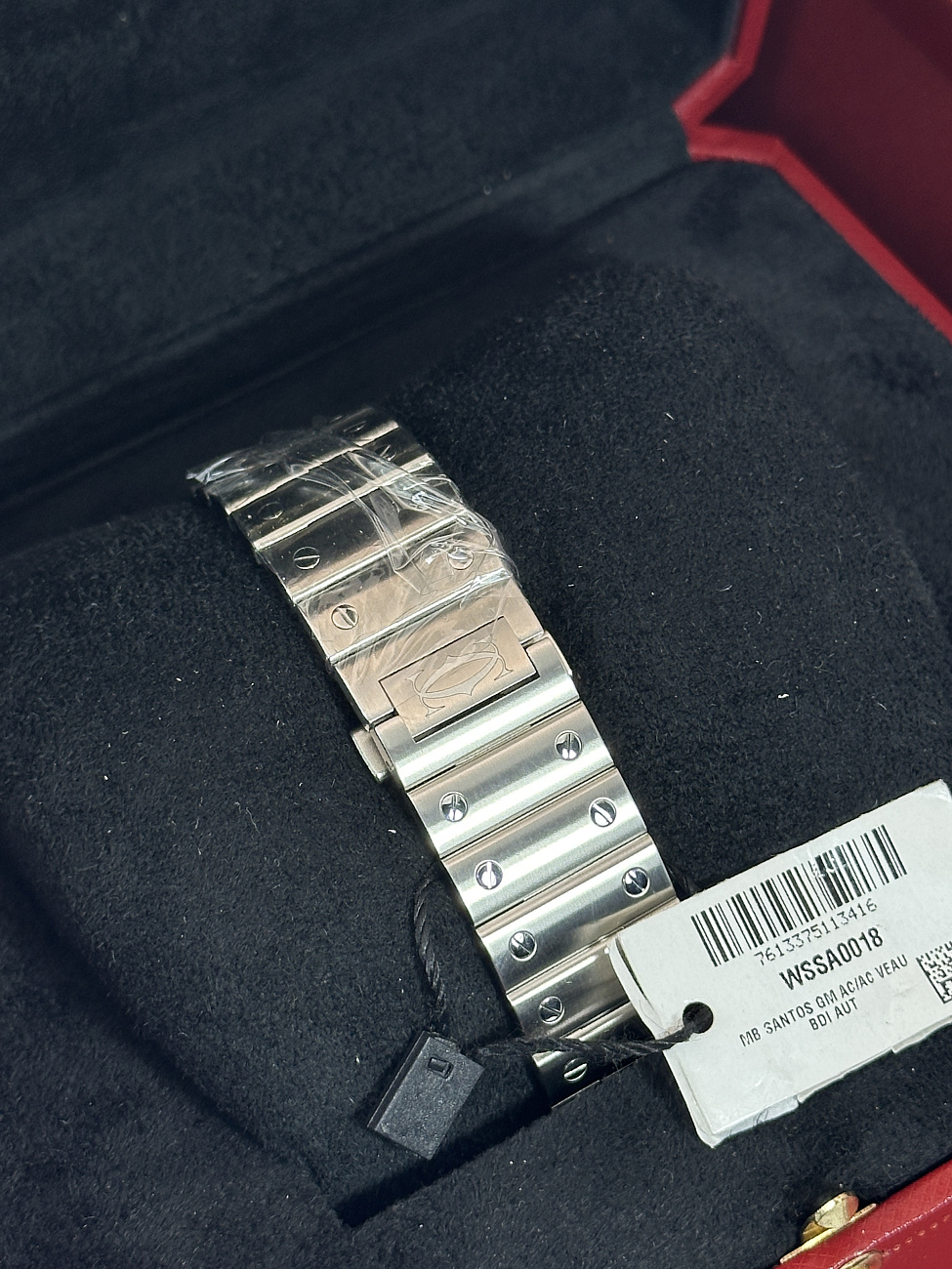 Часы Cartier  Santos De Cartier Large Model White Dial  WSSA0018