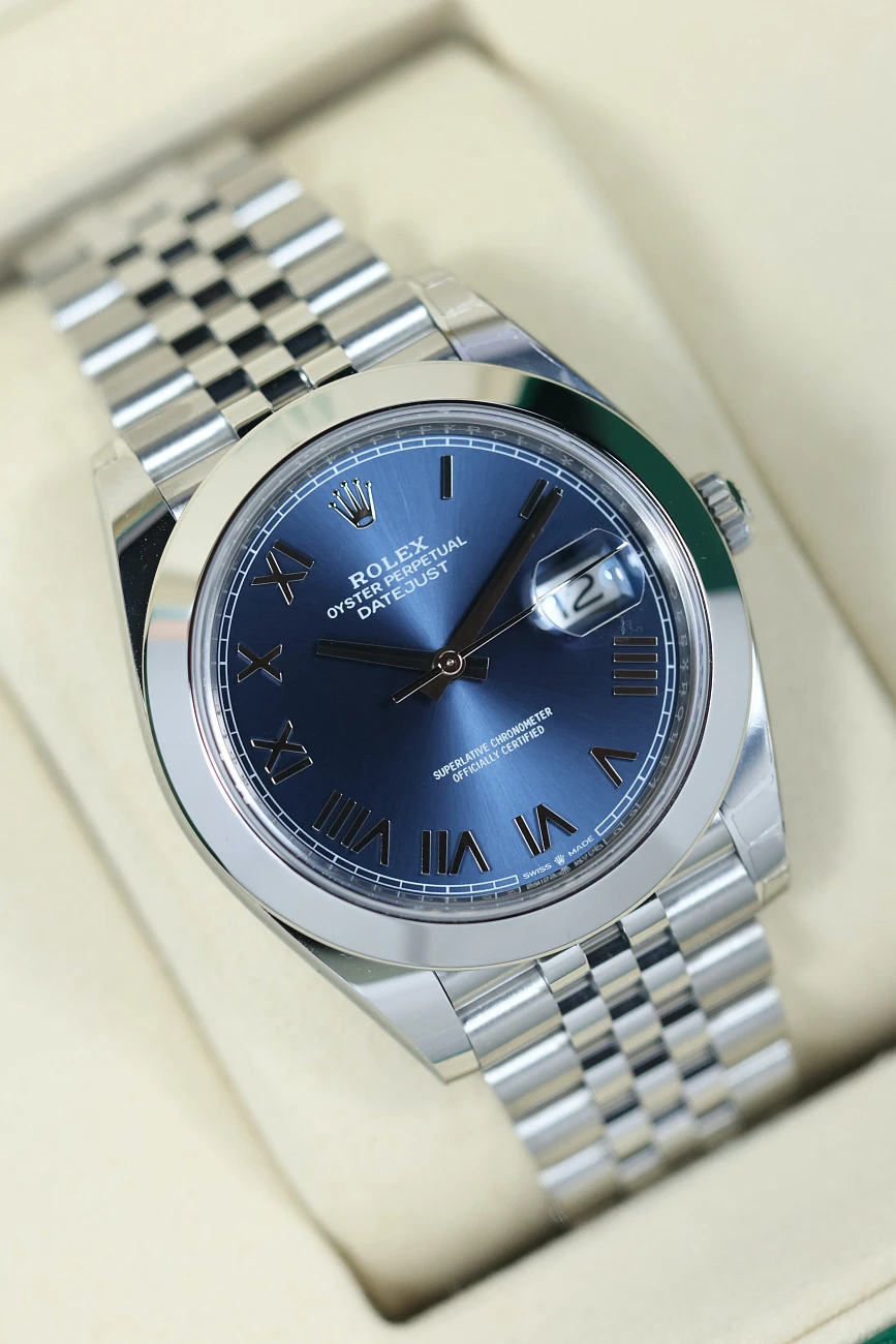 Часы Rolex  Oyster Perpetual Datejust 41 Mm Blue Roman Dial   126300-0030