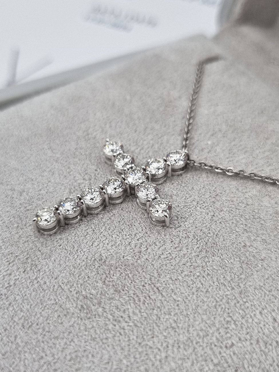 Украшение NO NAME  Крест С Бриллиантами 2,06 Ct.   