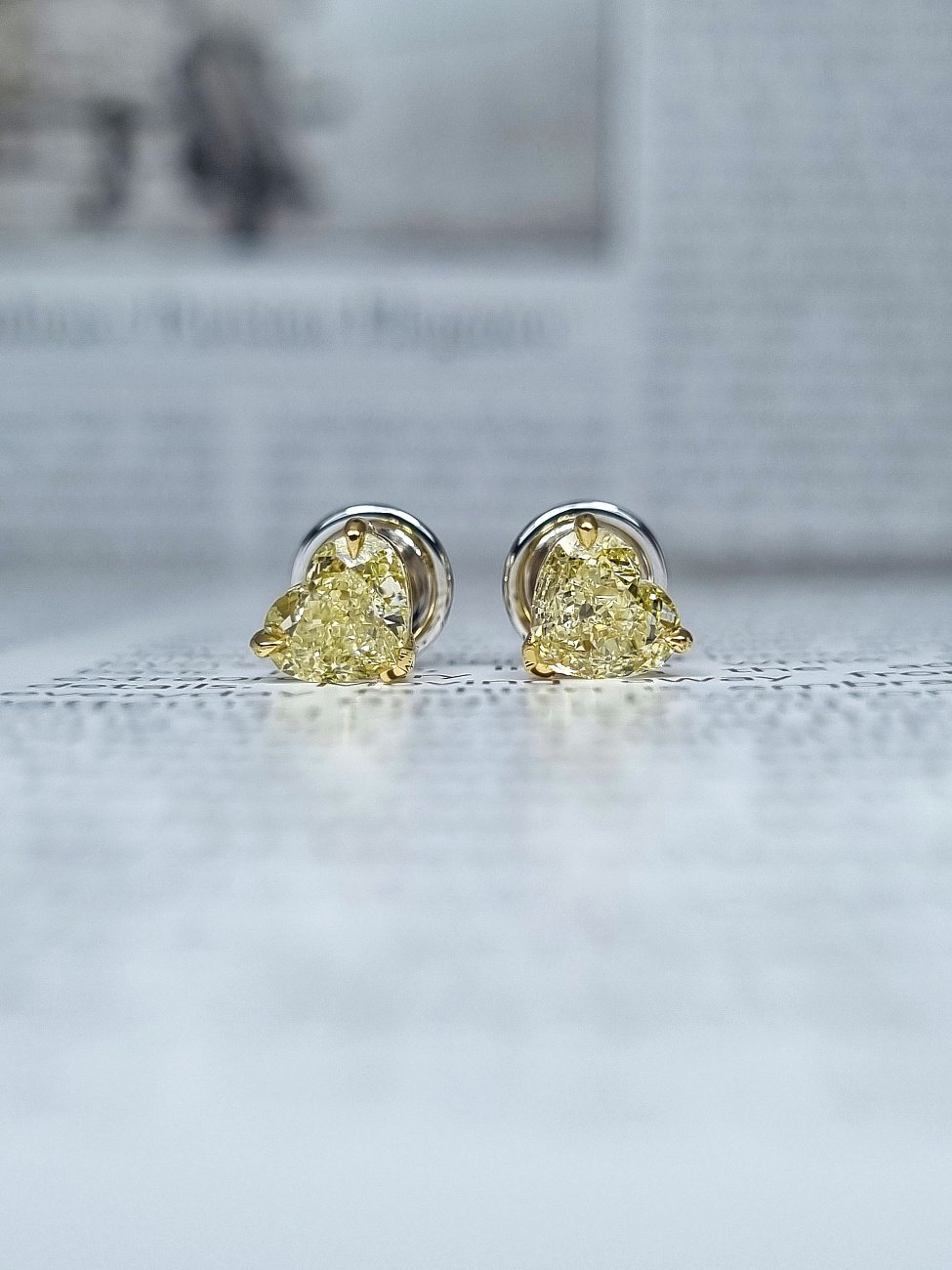 Украшение NO NAME  Серьги 1,02/1,13 Ct. Fly/Vvs1-Vs1   