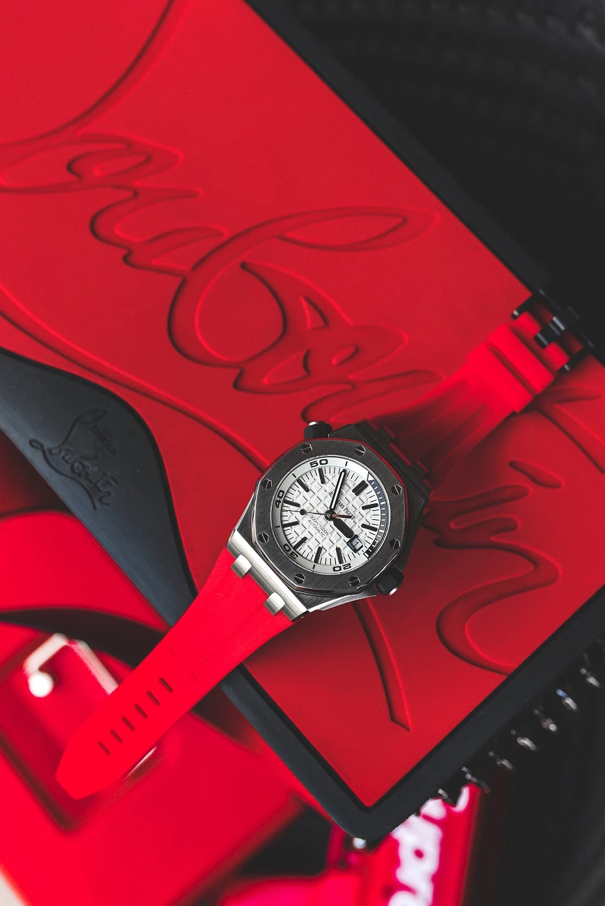 Часовой ремешок Audemars Piguet  Ремешок Для Часов Red Ap Diver 42Mm Strap  