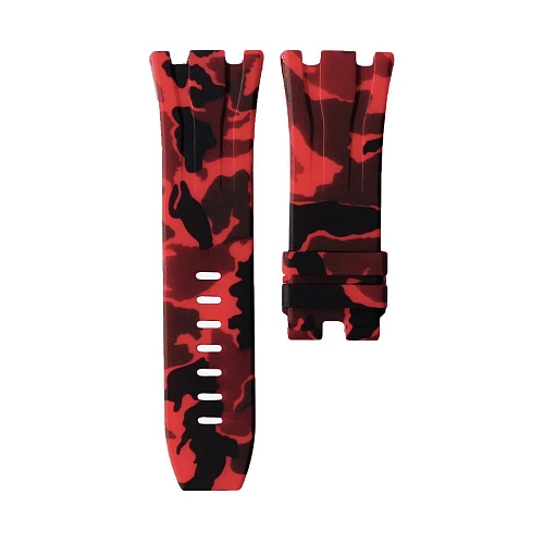 Часовой ремешок Audemars Piguet  Ремешок Для Часов Red Camo Ap Royal Oak Offshore 44Mm Strap  