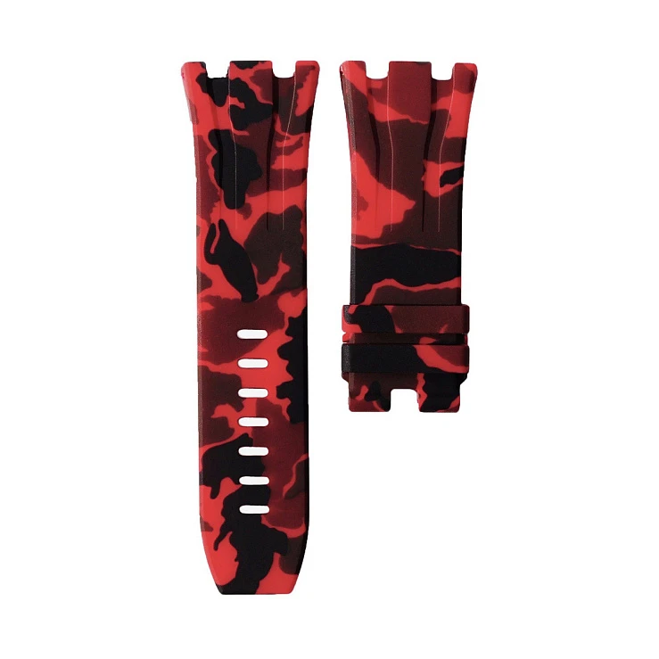Часовой ремешок Audemars Piguet  Ремешок Для Часов Red Camo Ap Royal Oak Offshore 44Mm Strap  
