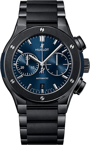 Заказать Hublot  Classic Fusion Chronograph Ceramic Blue Bracelet  520.cm.7170.cm