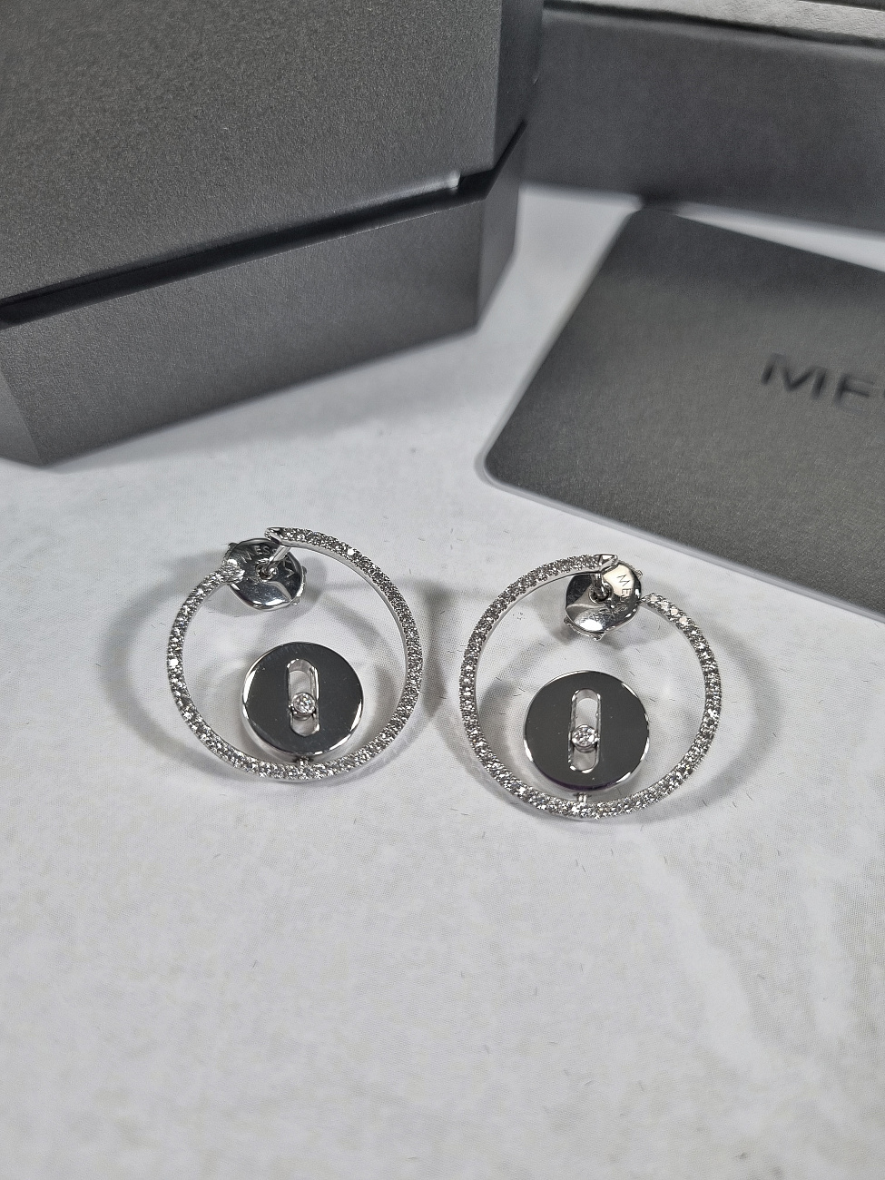 Украшение MESSIKA  Серьги Créoles Lucky Move Sm  07515-WG 