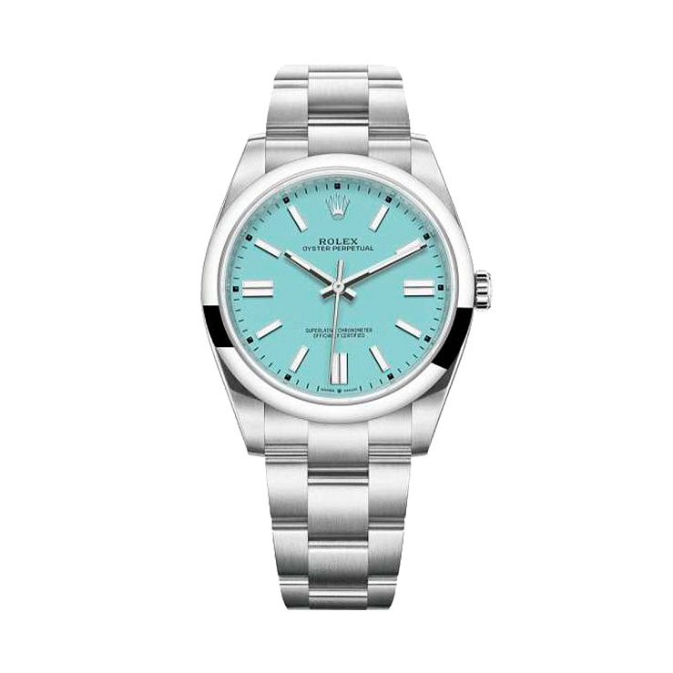 Часы Rolex  Oyster Perpetual 41 Mm Turquoise Tiffany Dial  124300-0006