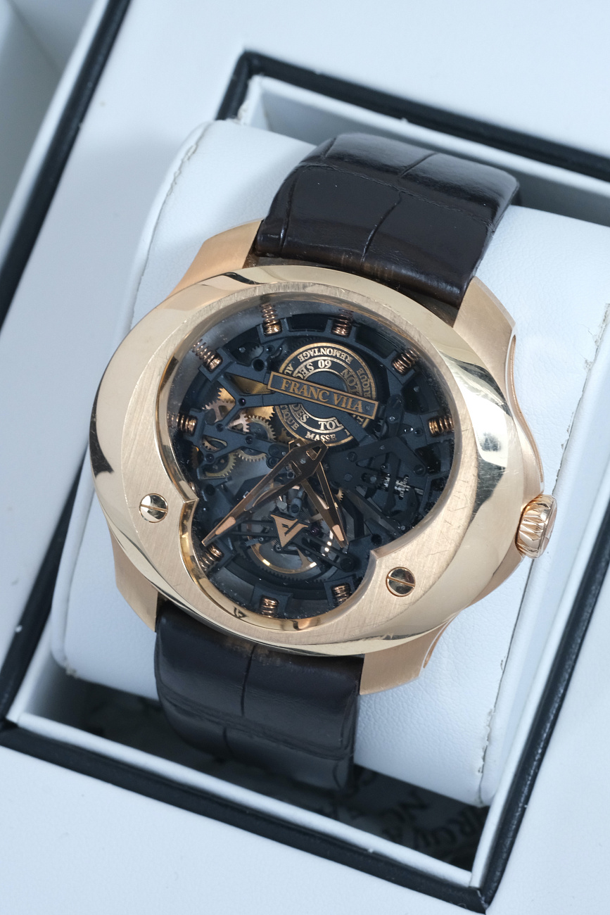 Часы Franc Vila  NEO ALTA Skeleton Rose Gold 47mm Tourbillon  12T.PG.001