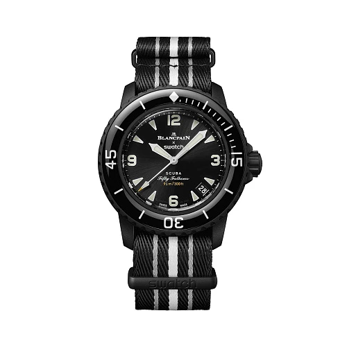 Часы Blancpain  Swatch Scuba Fifty Fathoms Ocean Of Storms  SO35B400