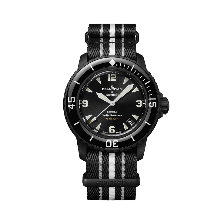 Часы Blancpain  Swatch Scuba Fifty Fathoms Ocean Of Storms  SO35B400