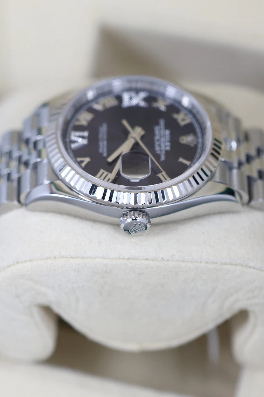 Часы Rolex  Datejust 36Mm Steel &amp; White Gold Purple Dial Oyster  126234