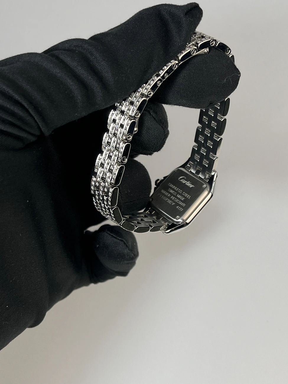 Часы Cartier  Small Panthere De Cartier Custom Diamonds Full Pave  WSPN0013 FIX