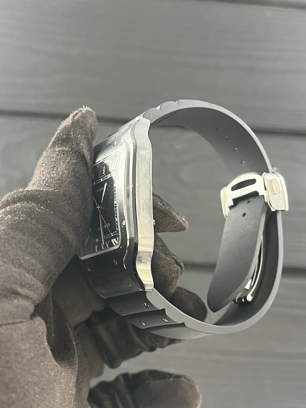 Часы Cartier  Santos De Cartier Black Pvd  WSSA0039