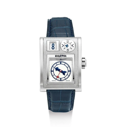 Часы Goldpfeil  VIANNEY HALTER AND GOLDPFEIL WHITE GOLD JUMPING HOUR   GPVH