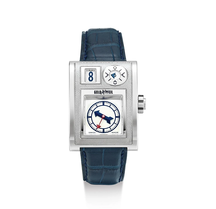 Часы Goldpfeil  VIANNEY HALTER AND GOLDPFEIL WHITE GOLD JUMPING HOUR   GPVH