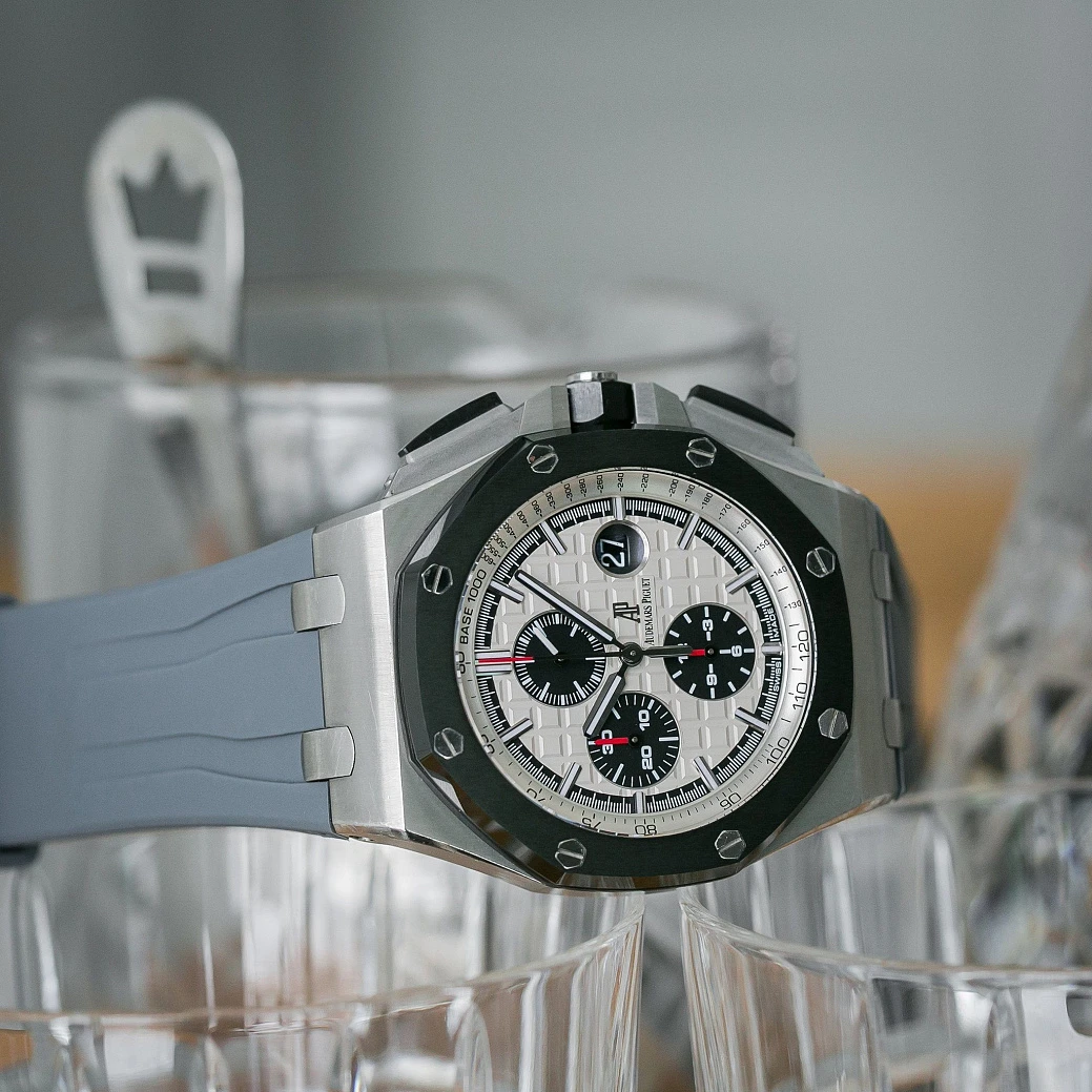 Часовой ремешок Audemars Piguet  Ремешок Для Часов Grey Ap Royal Oak Offshore 44Mm Strap  