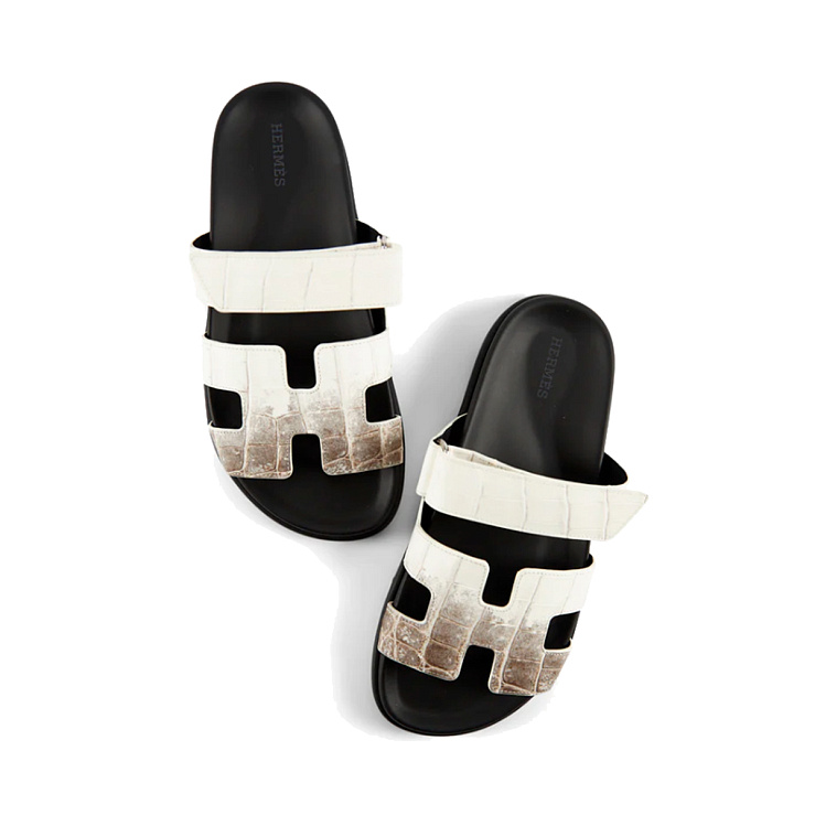 Часы Hermes  Chypre Leather Sandals Himalaya Matte Crocodile Leather  