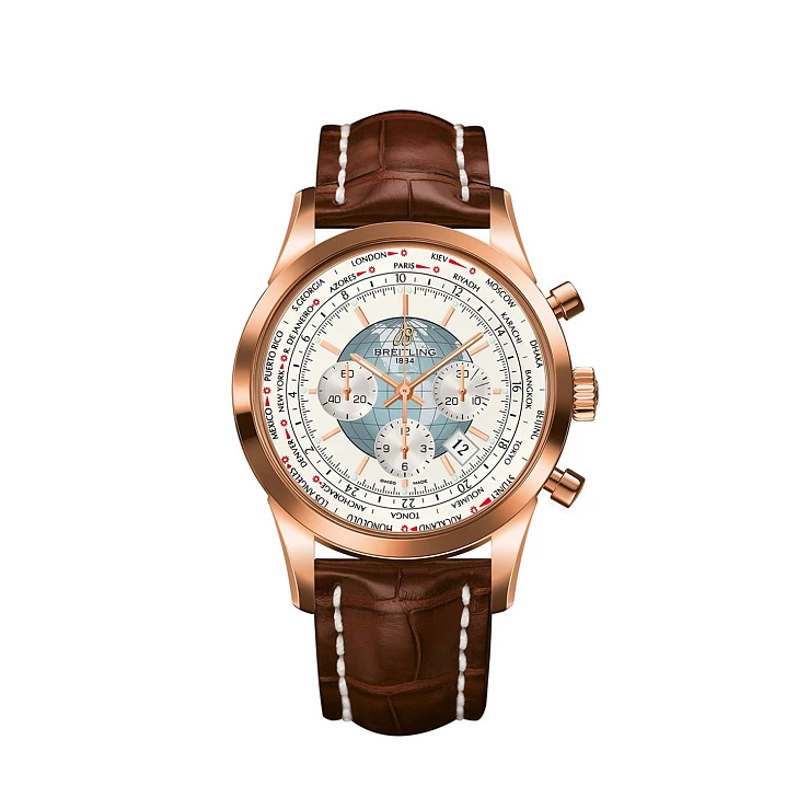 Часы Breitling  Transocean Chronograph Unitime 46 Mm Rose Gold  RB0510U0/A733