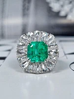 Украшение GRS GemResearch Swisslab  Кольцо с изумрудом 3,12 ct. (Colombia)   
