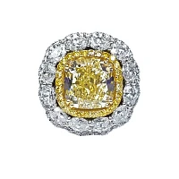 Украшение GIA  Кольцо С Бриллиантом 5,10 Ct. Fancy Yellow   