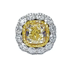 GIA Кольцо С Бриллиантом 5,10 Ct. Fancy Yellow