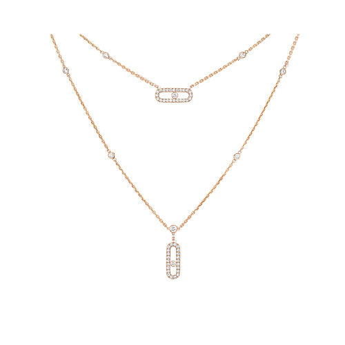 Украшение MESSIKA  Колье Move Uno 2 Rows Pavé  07174-PG 