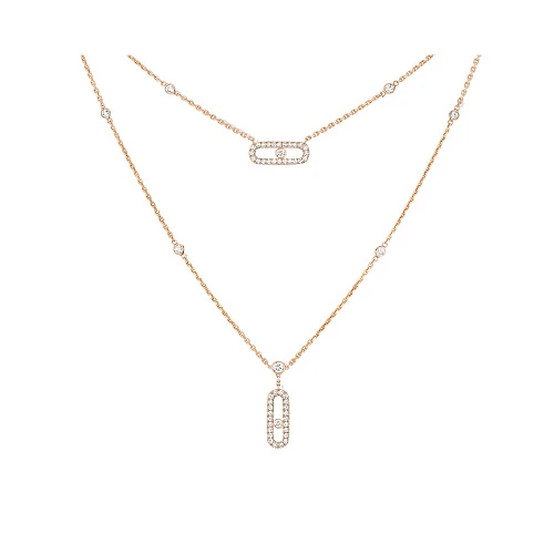 Украшение Messika  Колье Move Uno 2 Rows Pavé  07174-PG 