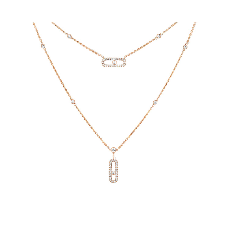 Украшение MESSIKA  Колье Move Uno 2 Rows Pavé  07174-PG 