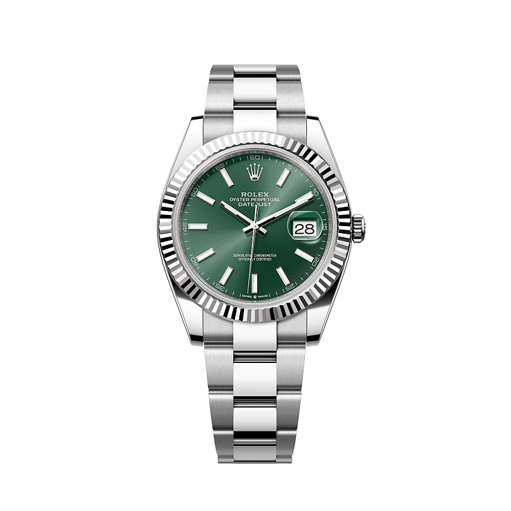 Часы Rolex  Datejust 41Mm Dark Mint Green Dial Oyster Bracelet  126334