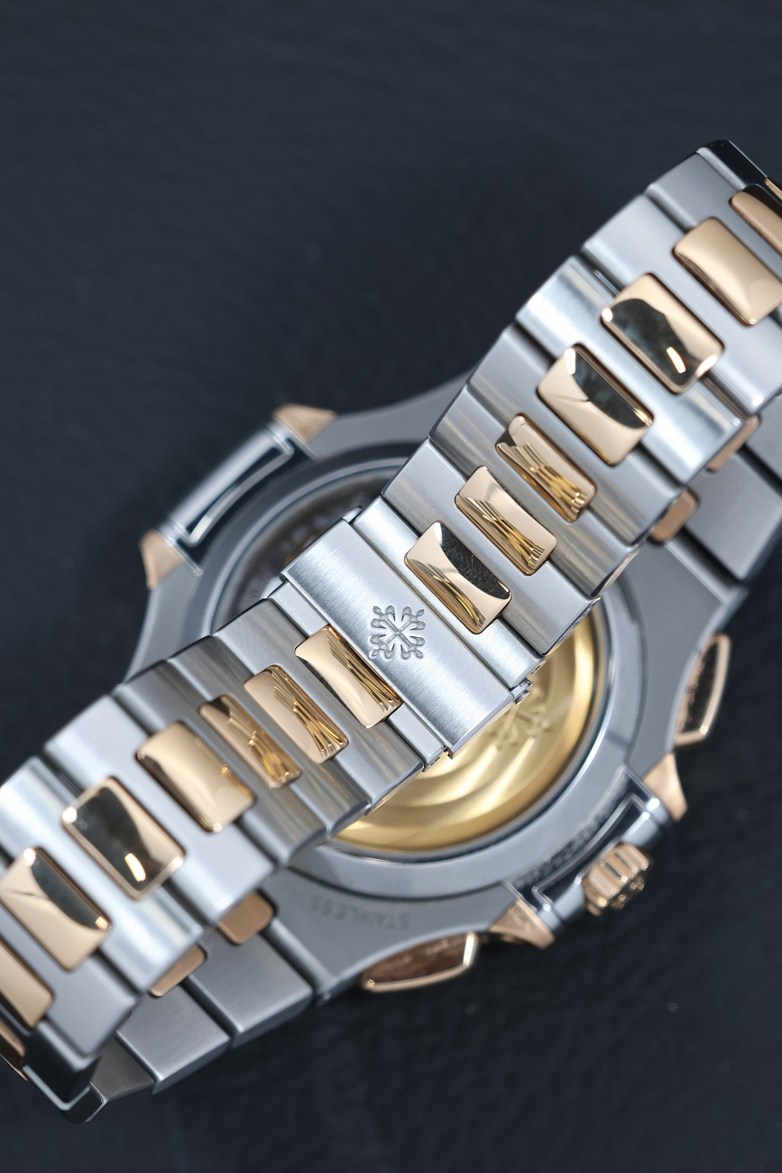 Часы Patek Philippe  Nautilus Two Tone Blue Dial  5980/1AR-001