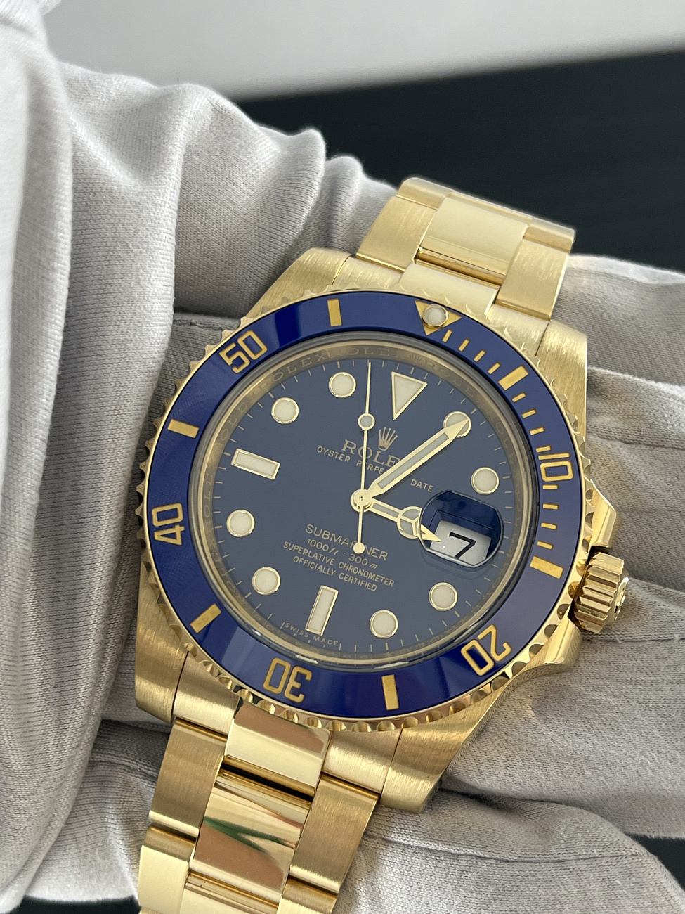 Часы Rolex  Submariner Yellow Gold Blue Discontiniued  116618LB