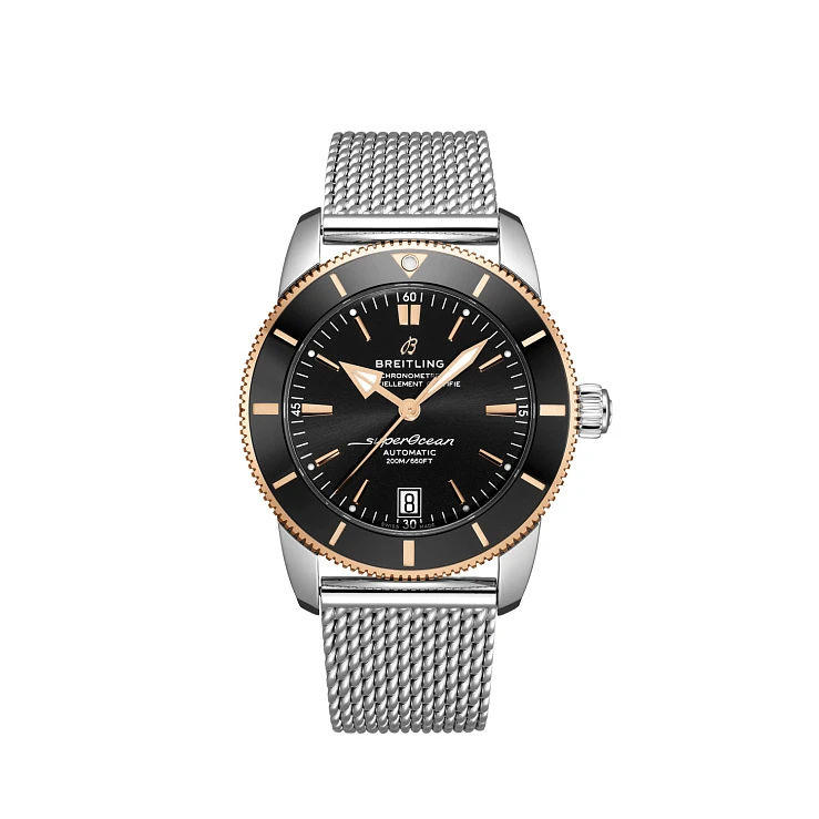 Часы Breitling  Superocean Heritage Automatic B20 Two Tone Black Dial 42  UB2010121B1A1
