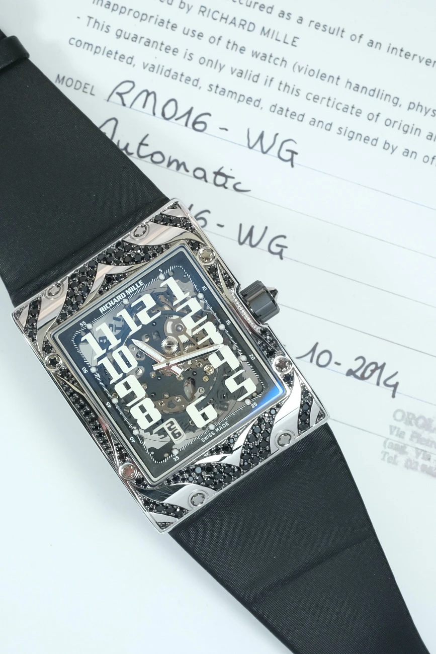 Часы Richard Mille  RM016 White Gold Piece Unique  RM016 AJ WG