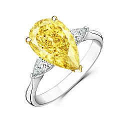 GIA Кольцо с бриллиантом 10,01 ct. Fancy Deep Brownish Yellow/VS1