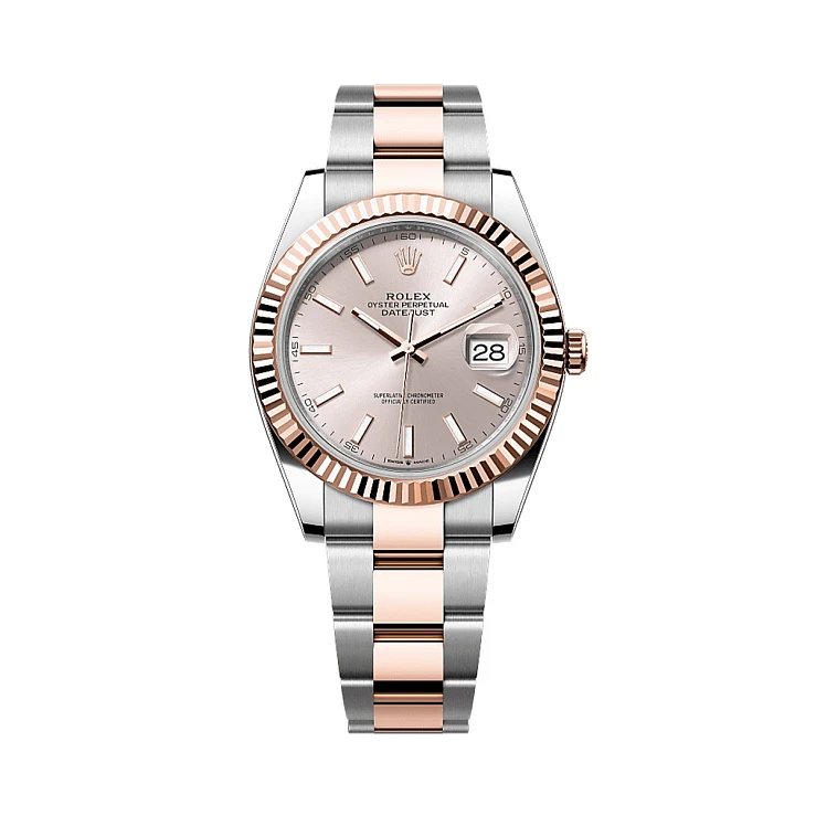 Часы Rolex  Datejust 41Mm Steel Rose Gold Soundust Dial  126331